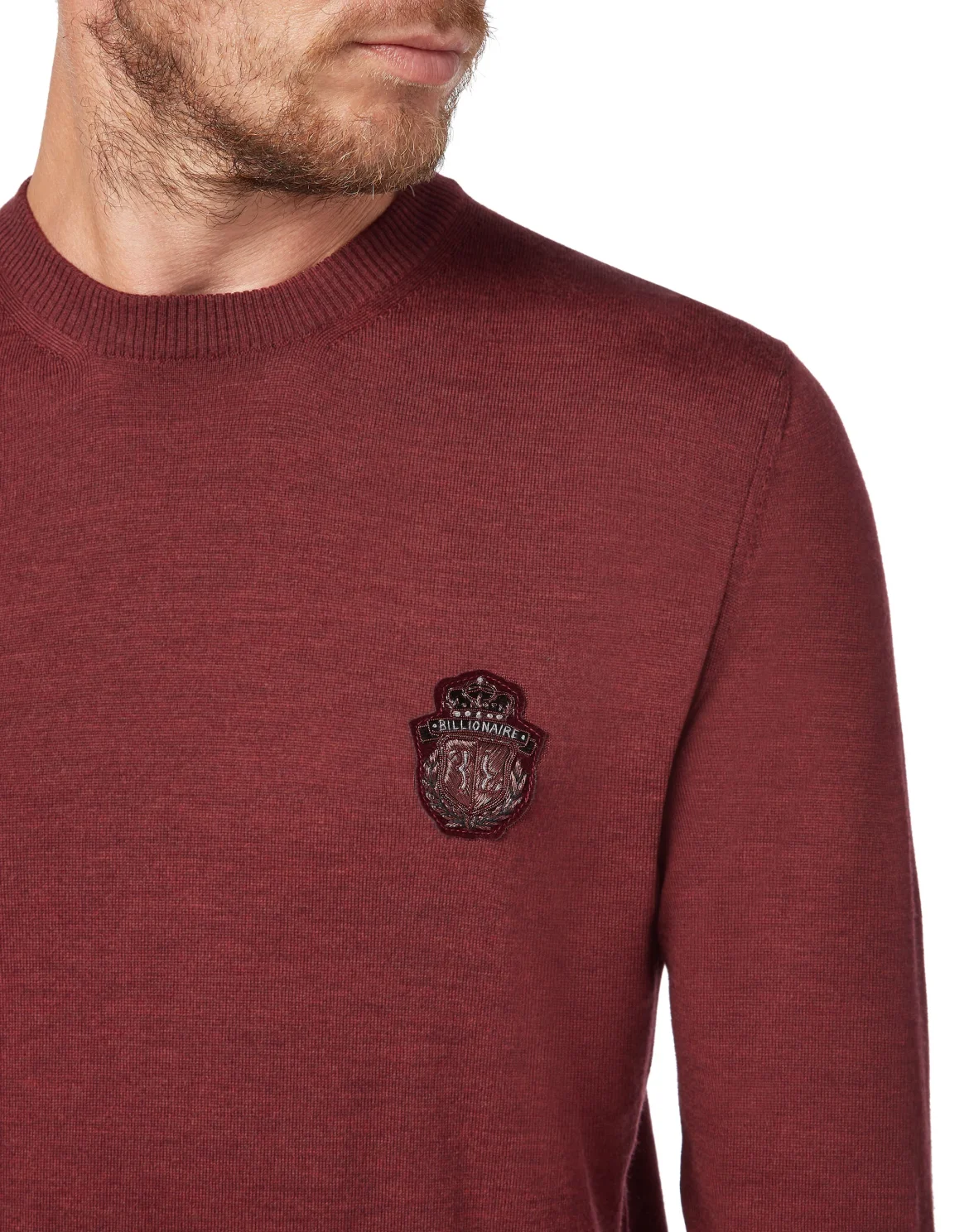 Pullover Round Neck LS Crest, цвет: Красный