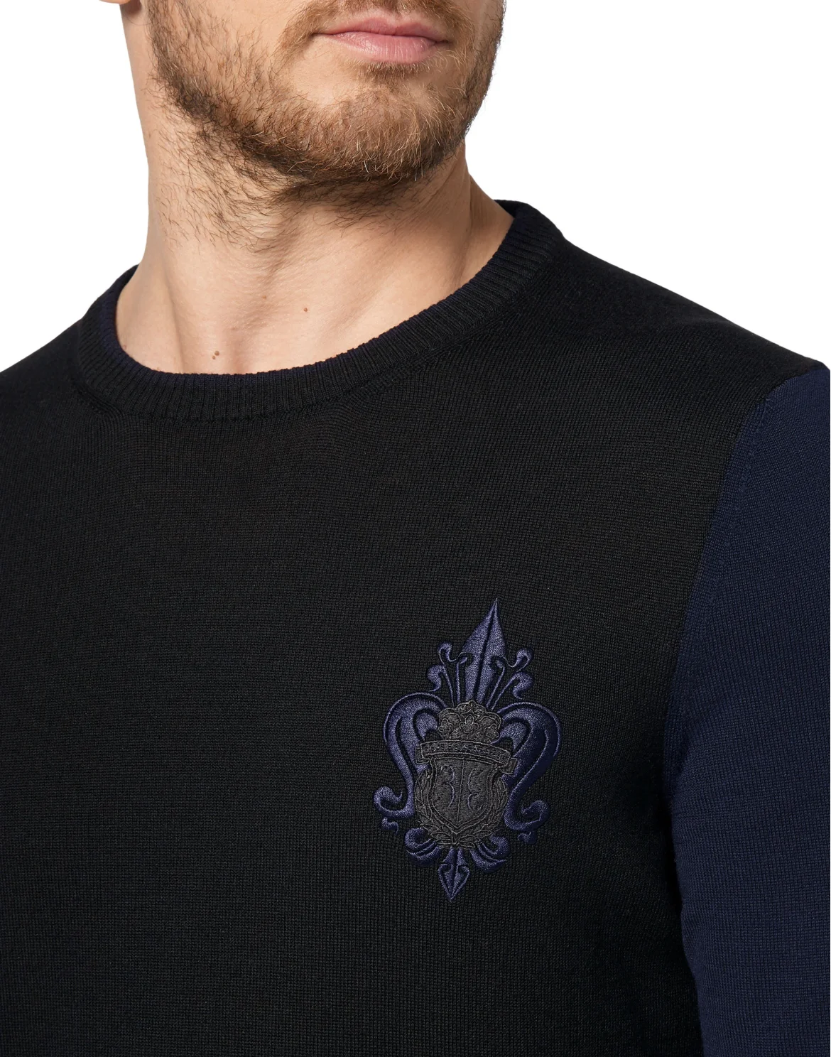Pullover Round Neck LS Giglio, цвет: Черный