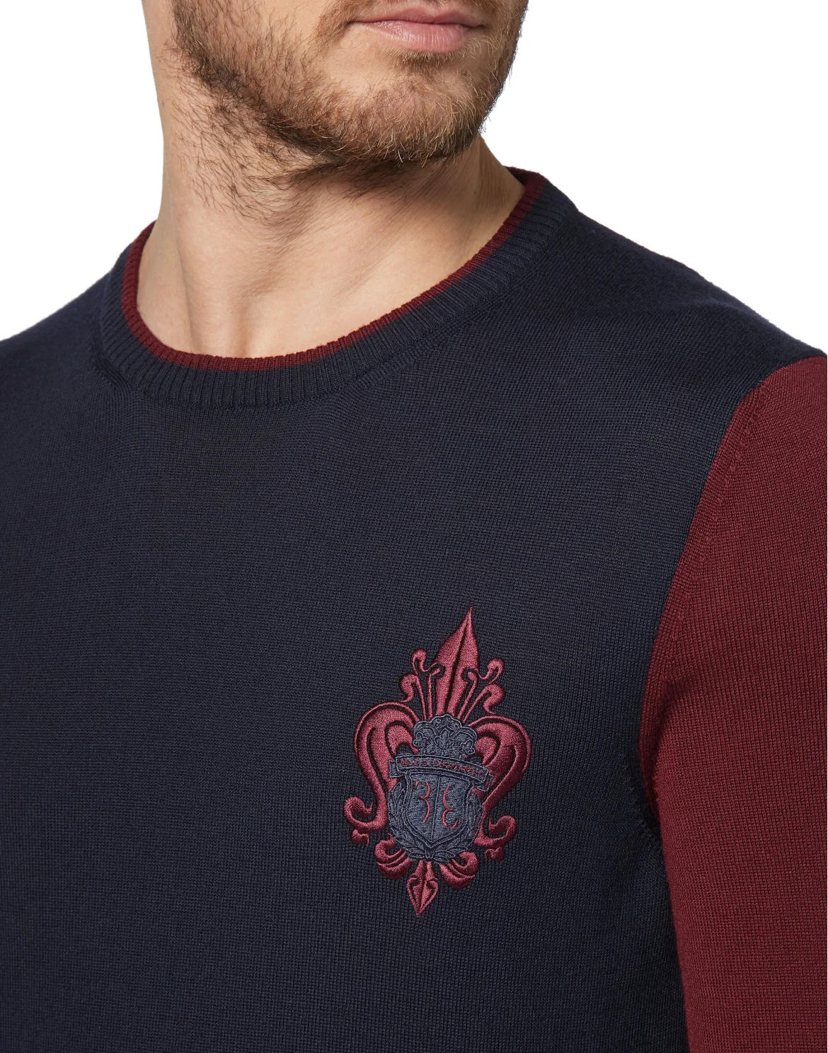 Pullover Round Neck LS Giglio, цвет: Синий