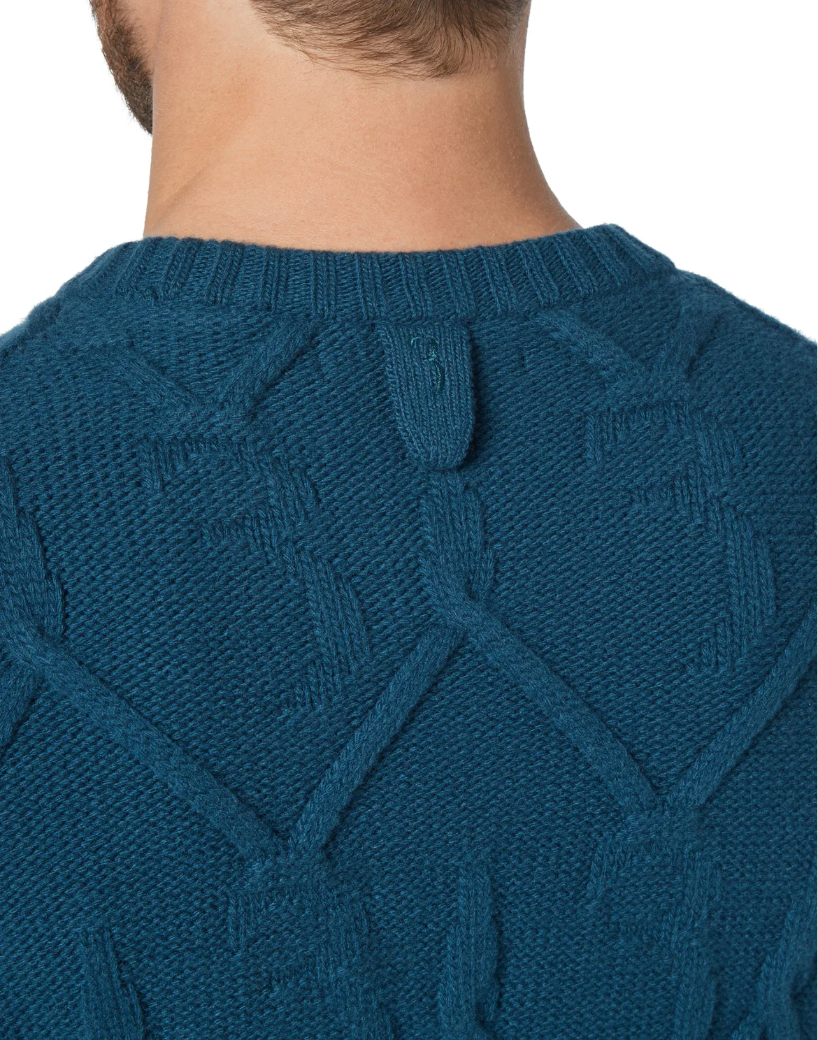 Pullover Round Neck LS Braid, цвет: Синий