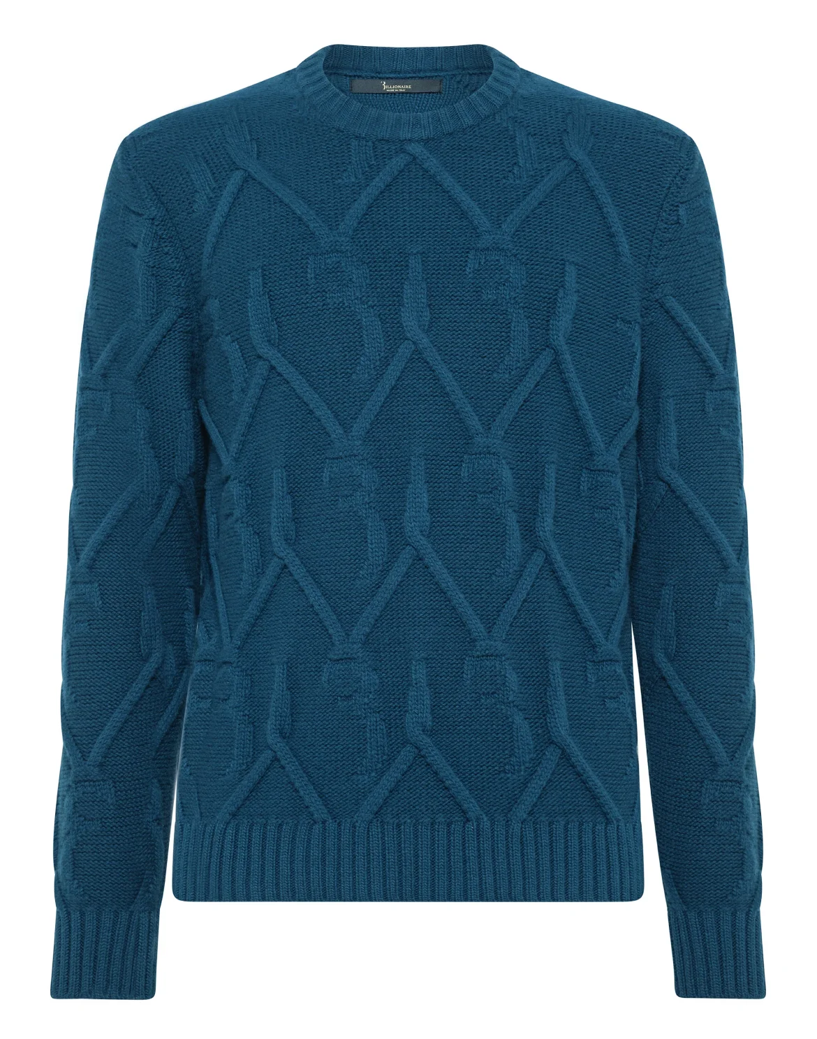 Pullover Round Neck LS Braid, цвет: Синий