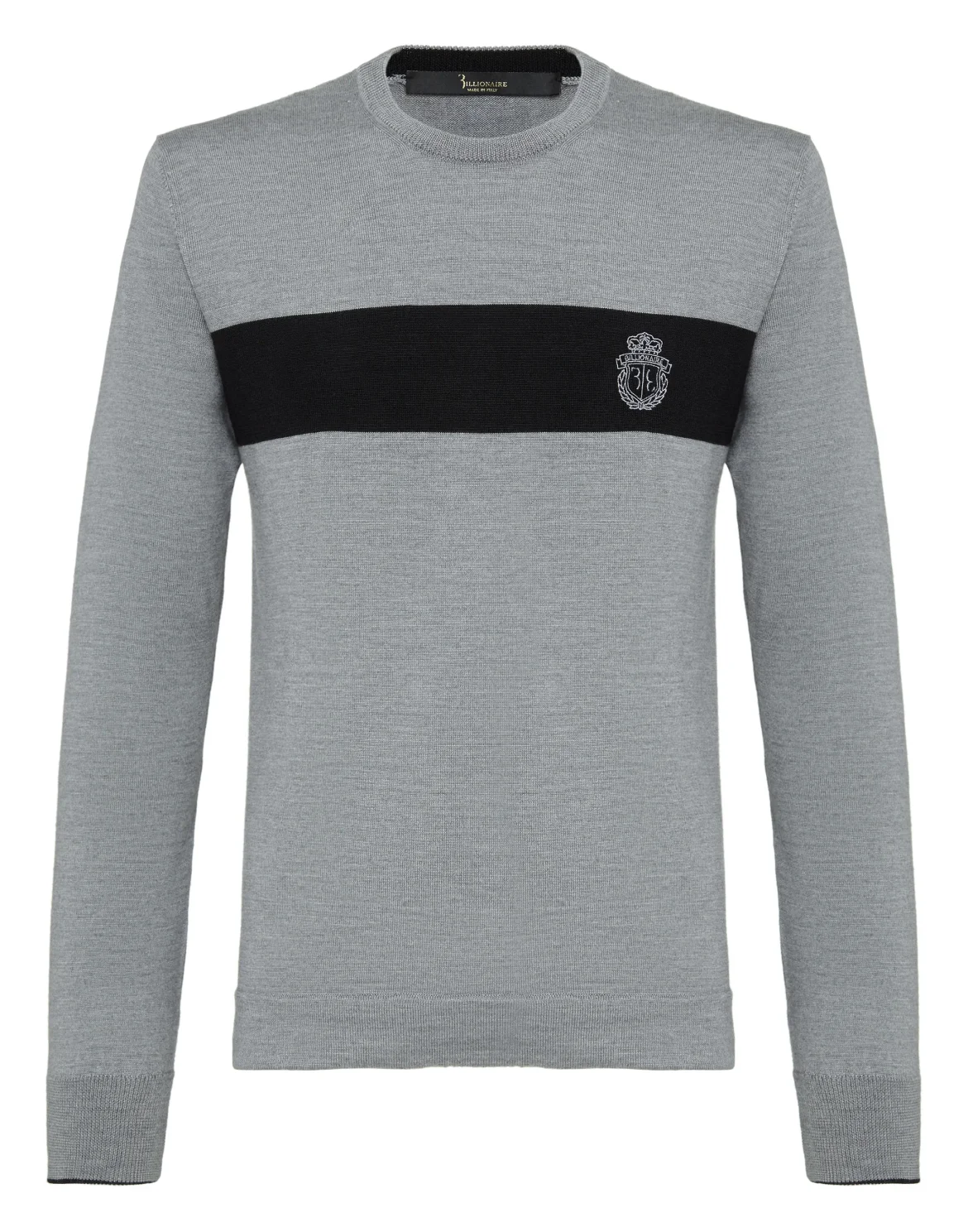 Pullover Round Neck LS Stripes, цвет: Серый