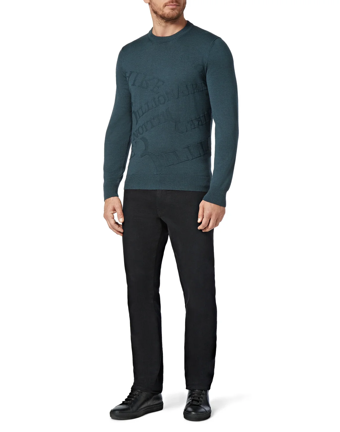 Pullover Round Neck LS Logos, цвет: Синий
