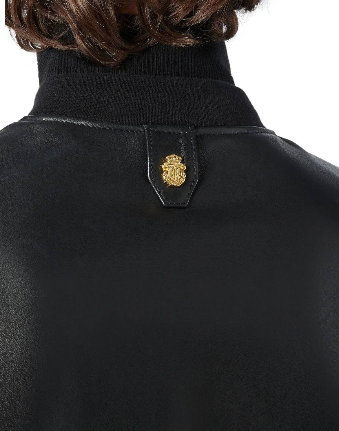 Leather Bomber Crest, цвет: Черный