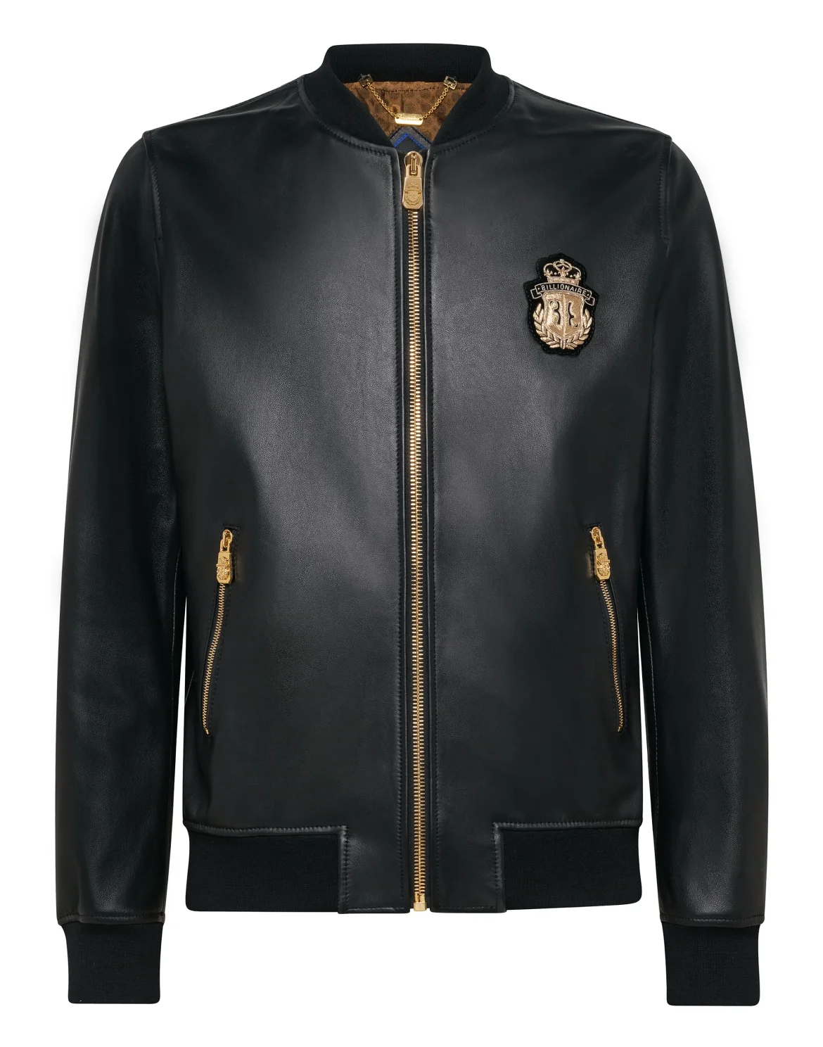 Leather Bomber Crest, цвет: Черный