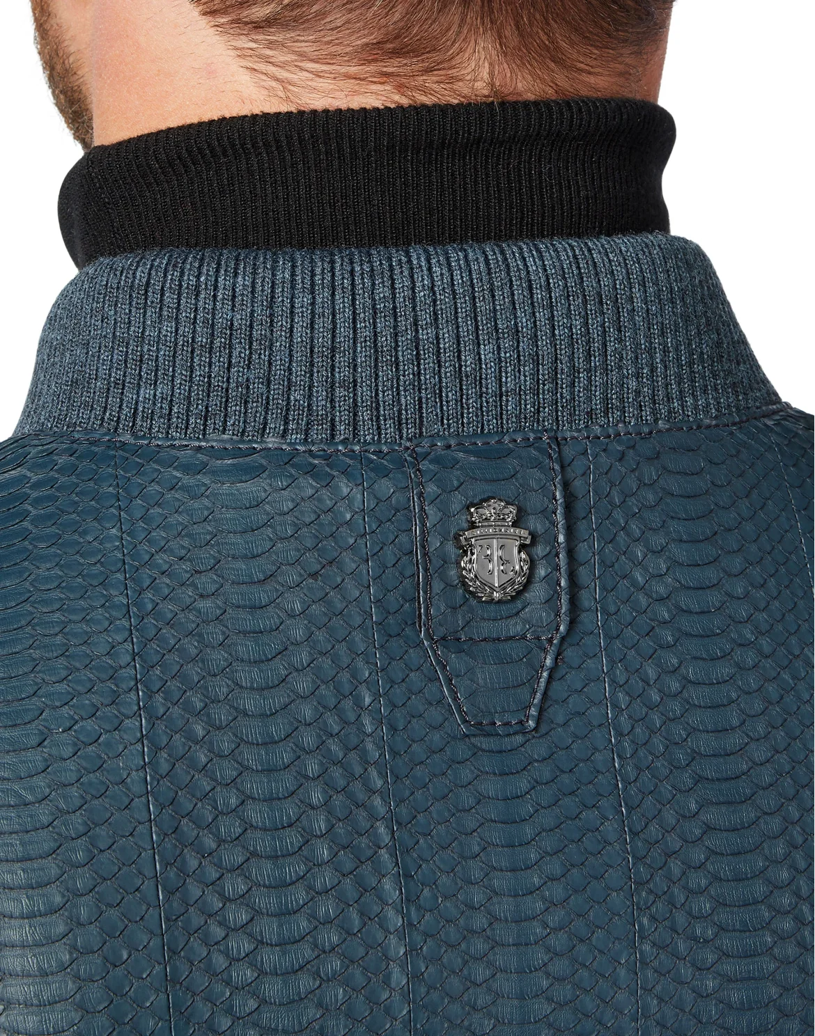Leather Bomber Luxury, цвет: Синий