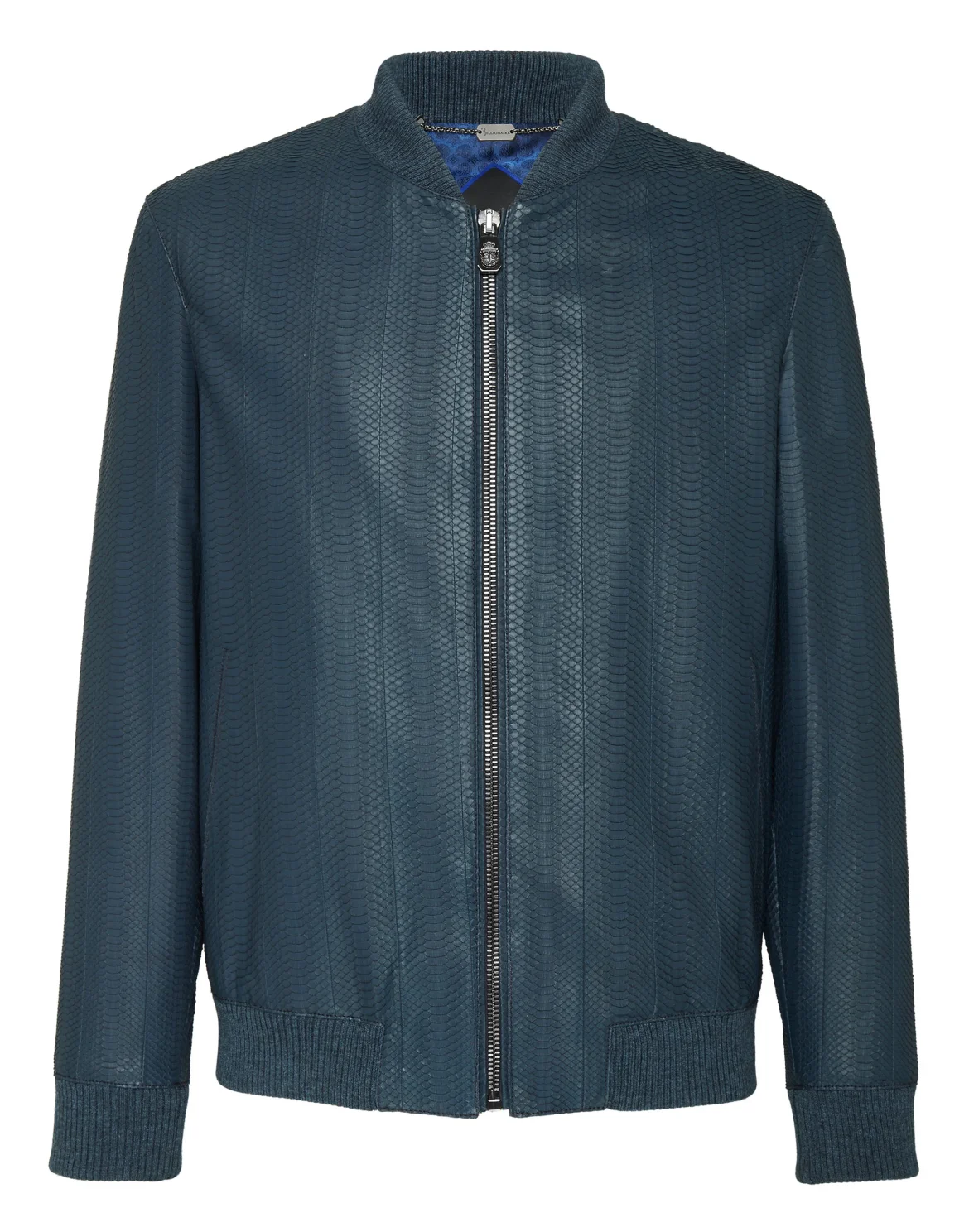 Leather Bomber Luxury, цвет: Синий