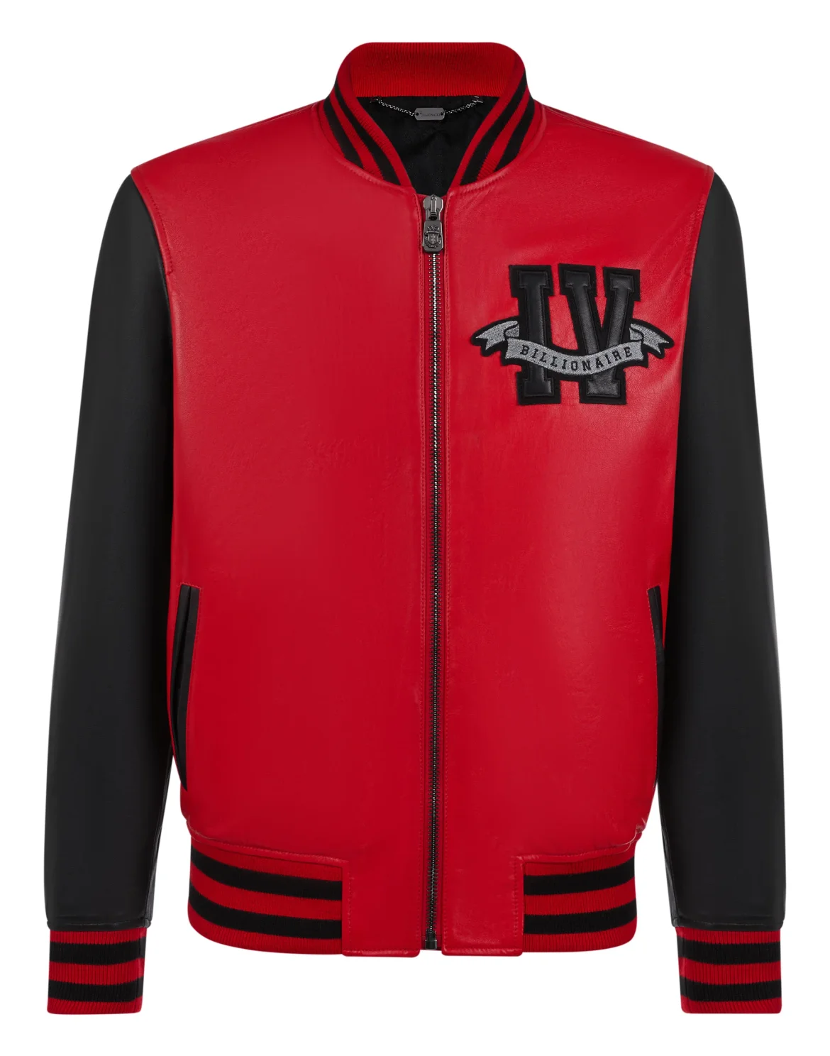 Leather Bomber Members only, цвет: Красный