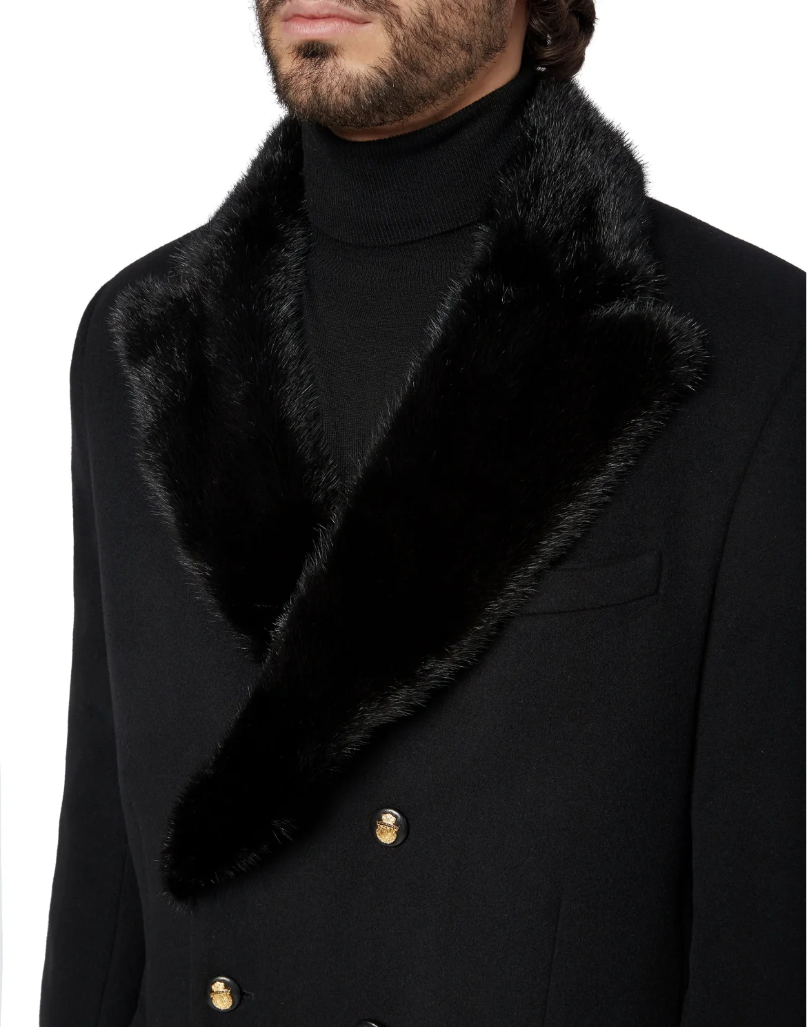 Coat Long Luxury, цвет: Черный