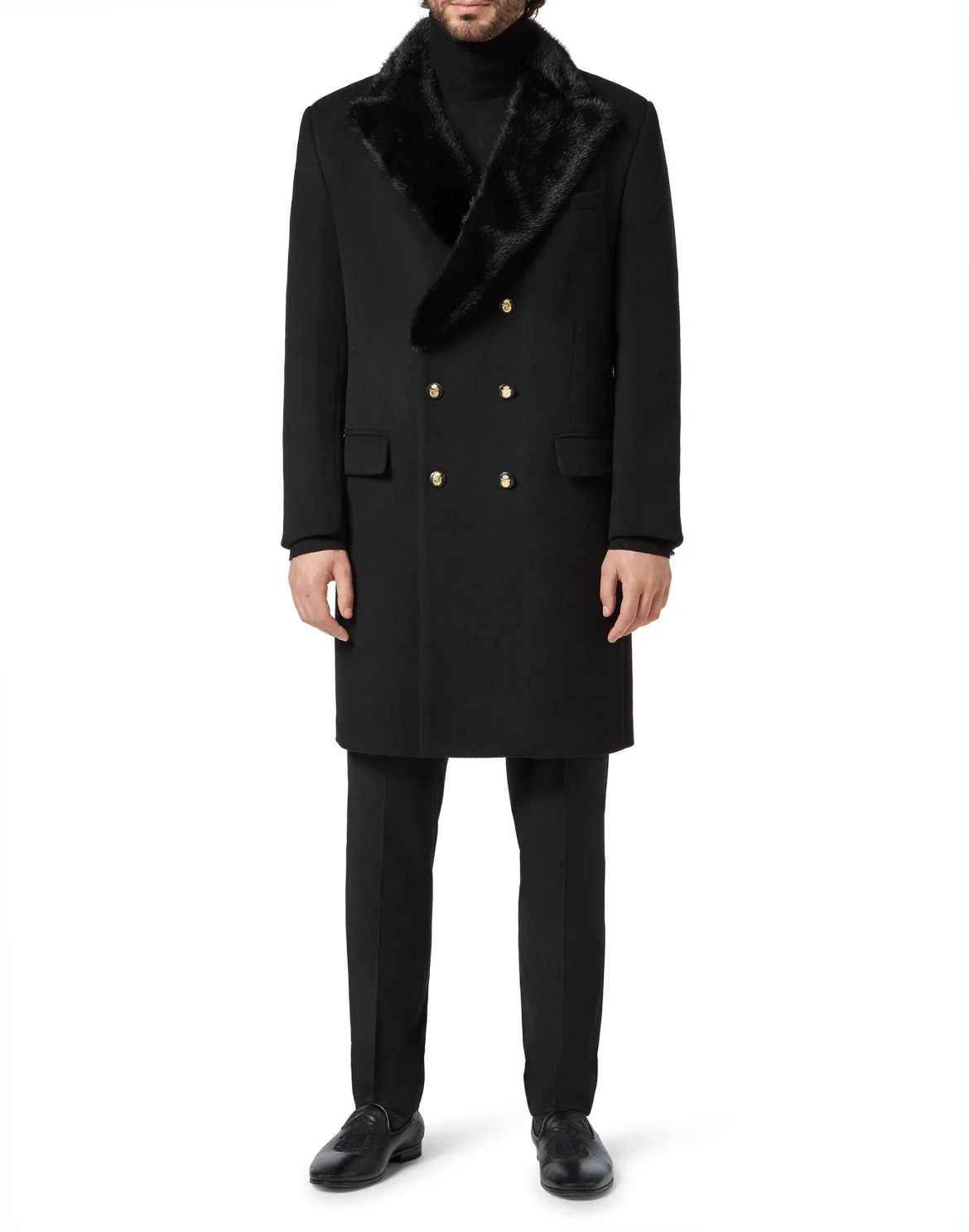 Coat Long Luxury, цвет: Черный