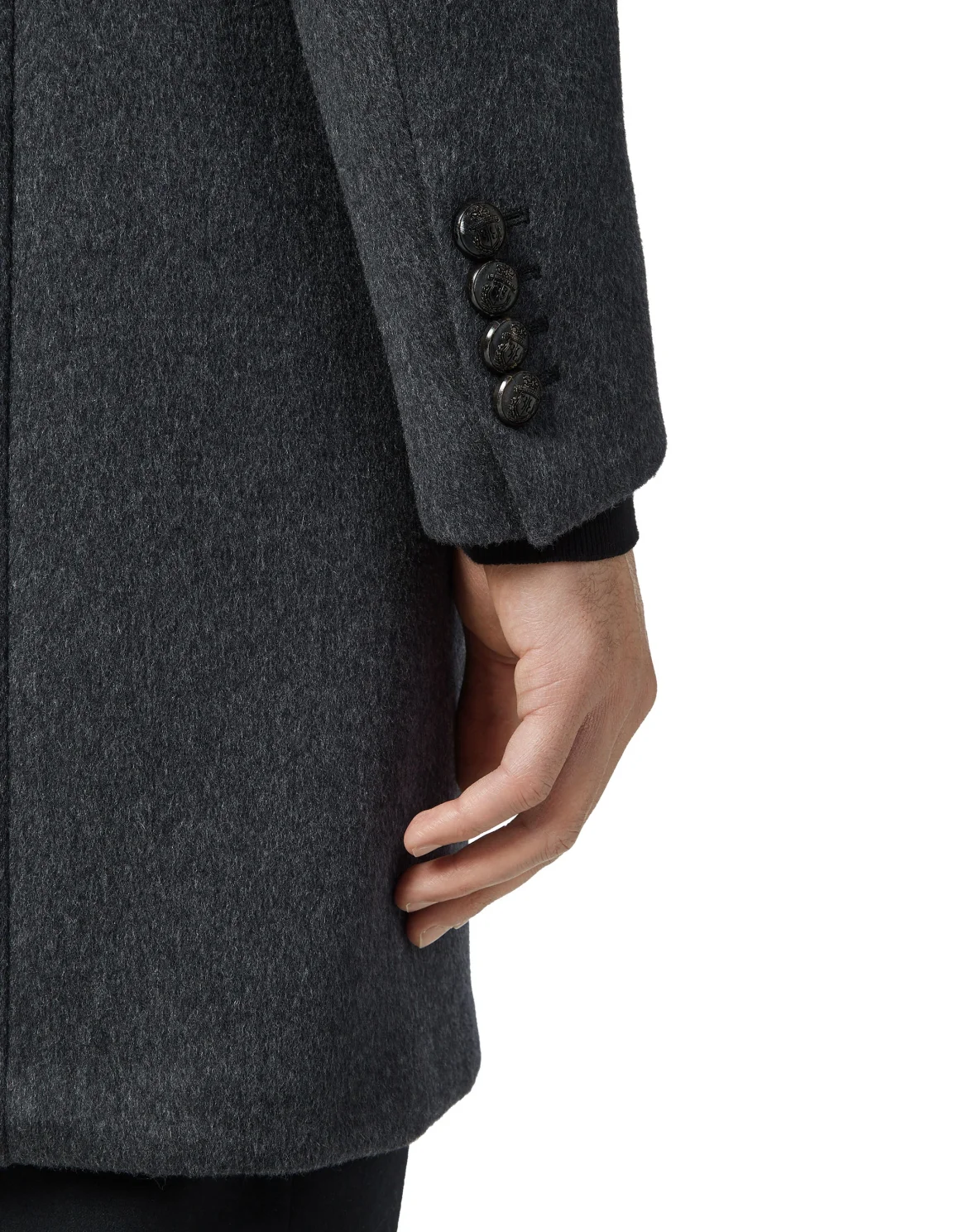 Coat Long Double B, цвет: Серый