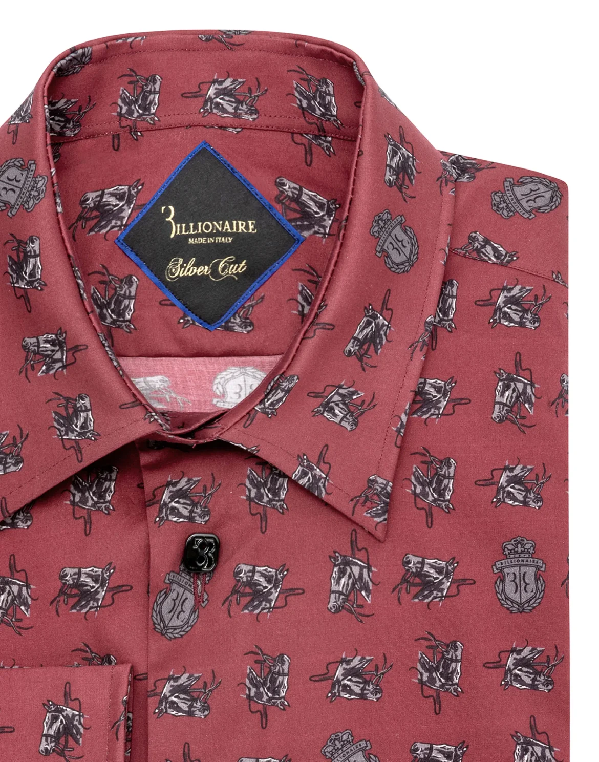 Shirt Silver Cut LS/Milano Horses, цвет: Красный