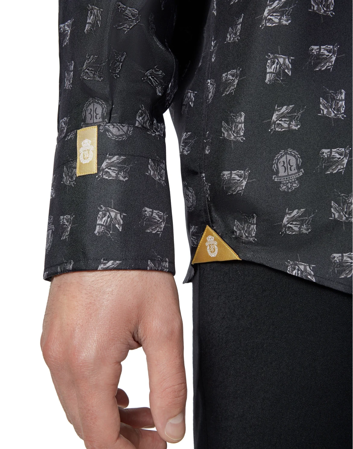 Shirt Gold Cut LS/Flavio Horses, цвет: Черный