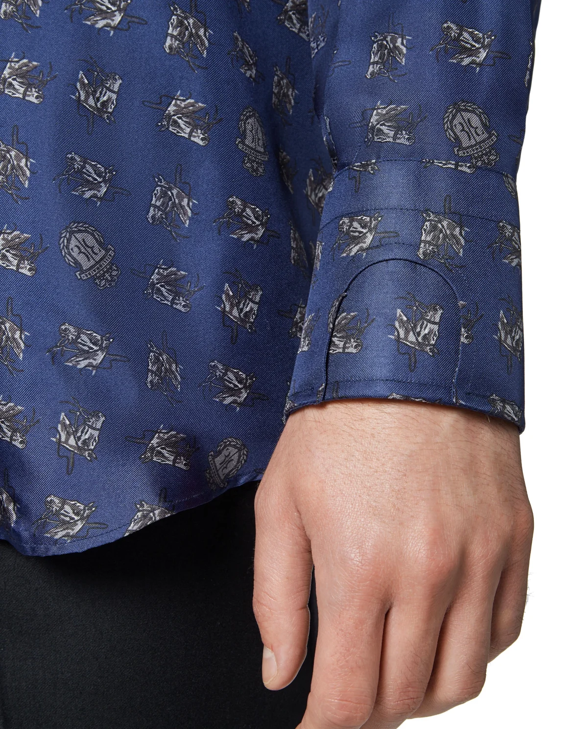 Shirt Gold Cut LS/Flavio Horses, цвет: Синий