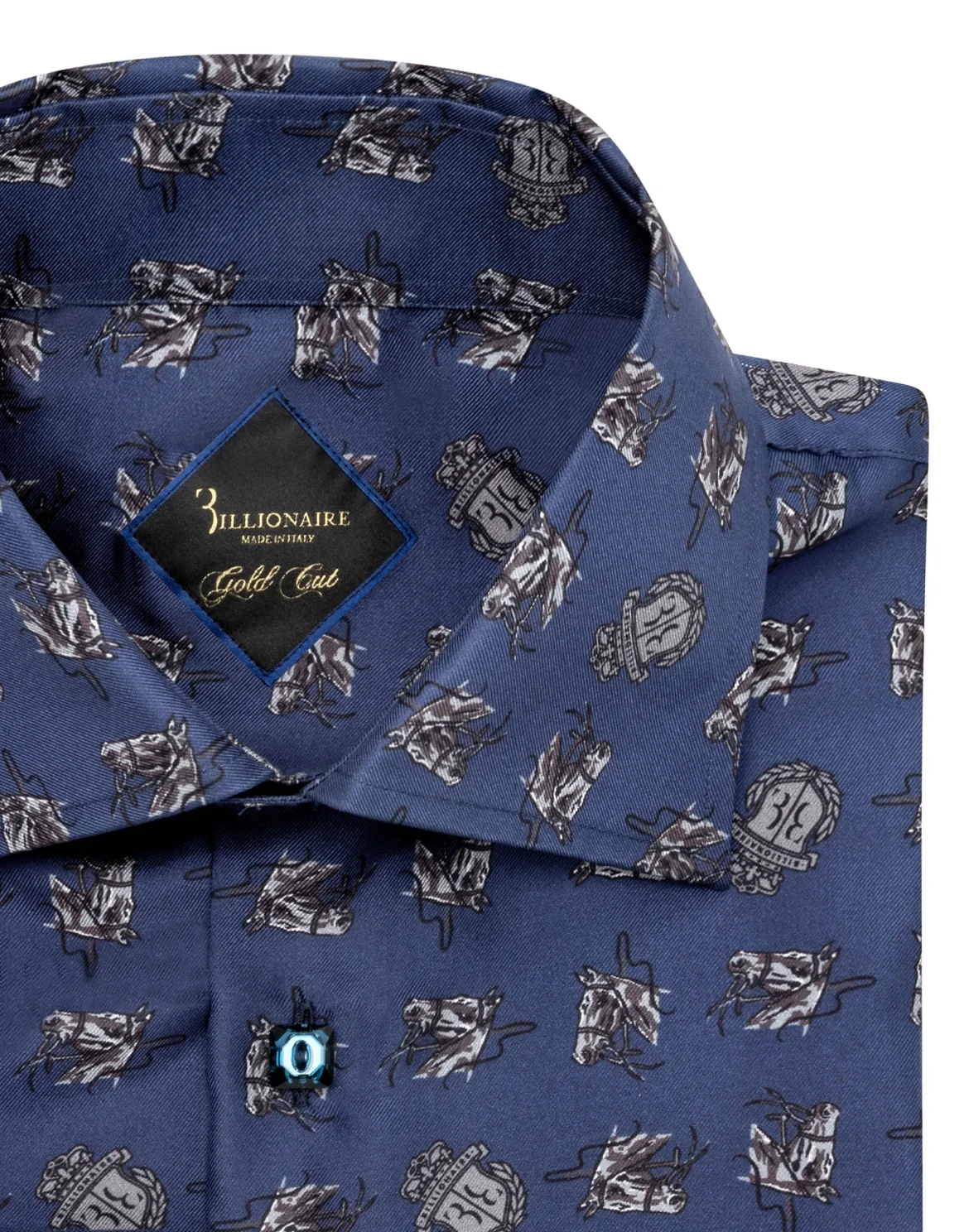 Shirt Gold Cut LS/Flavio Horses, цвет: Синий