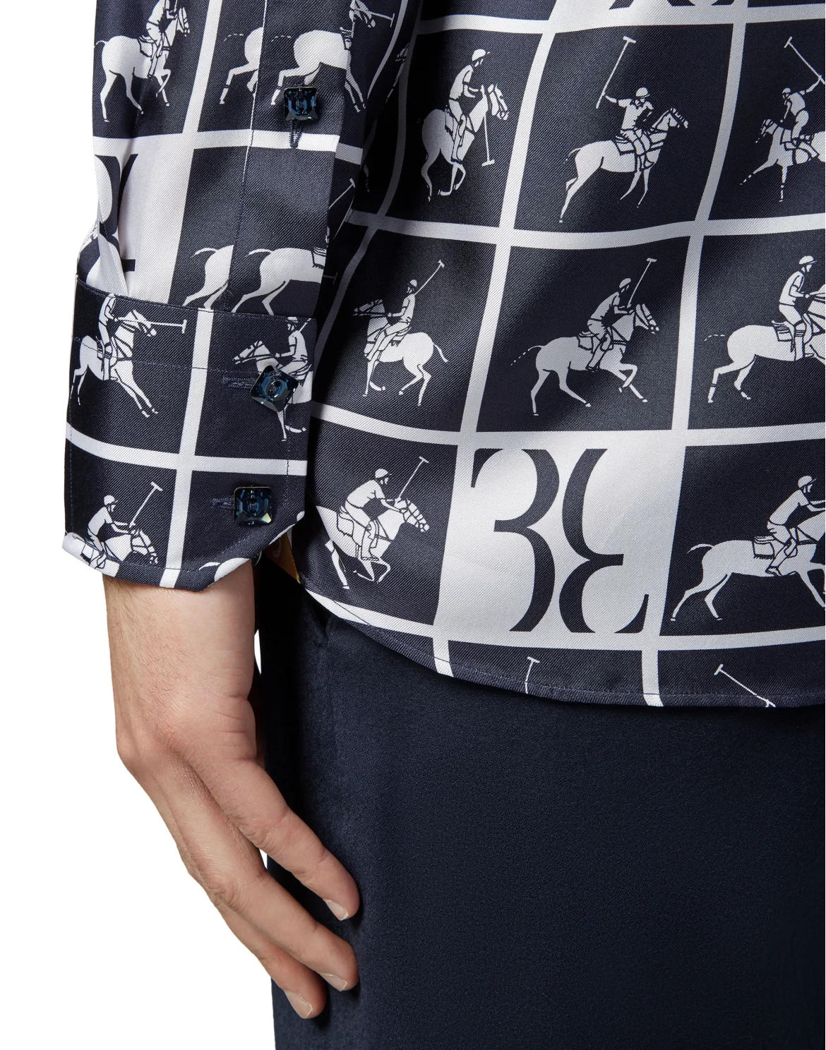 Shirt Gold Cut LS/Flavio Horses, цвет: Синий