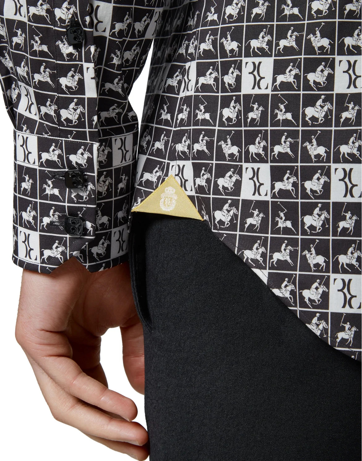 Shirt Silver Cut LS/Milano Horses, цвет: Черный