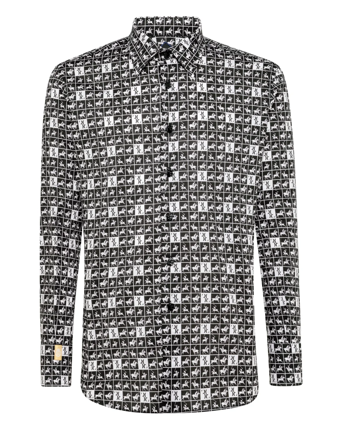 Shirt Silver Cut LS/Milano Horses, цвет: Черный