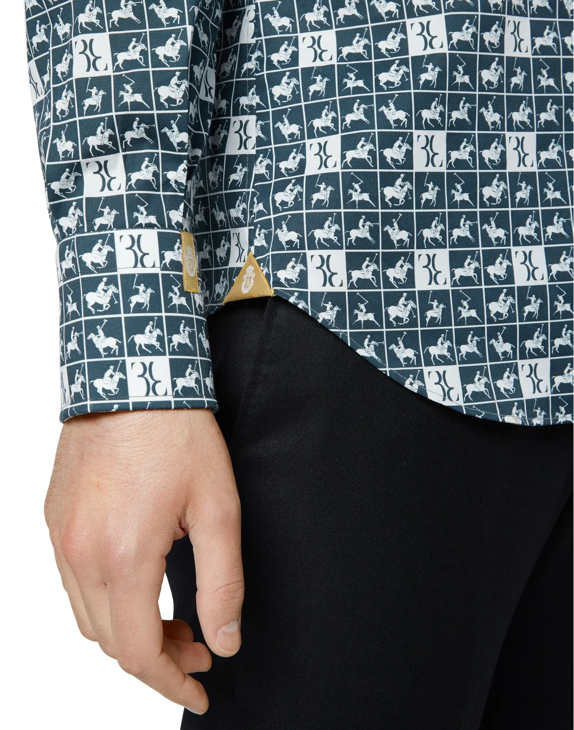 Shirt Silver Cut LS/Milano Horses, цвет: Синий