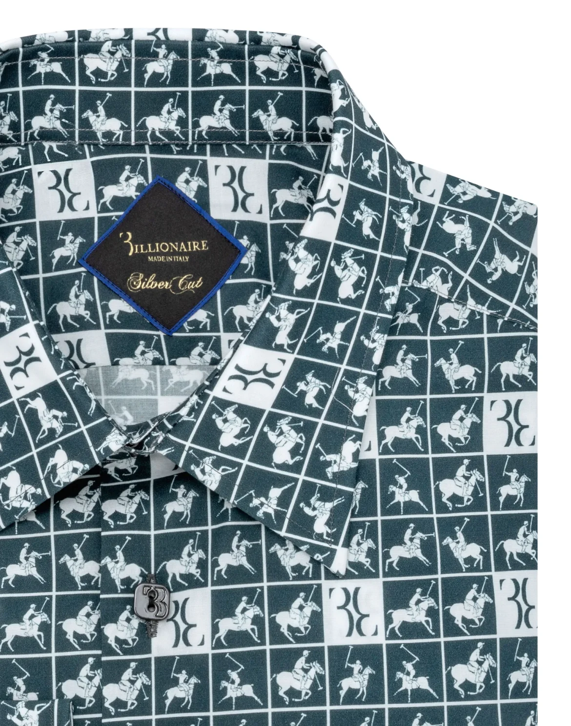 Shirt Silver Cut LS/Milano Horses, цвет: Синий