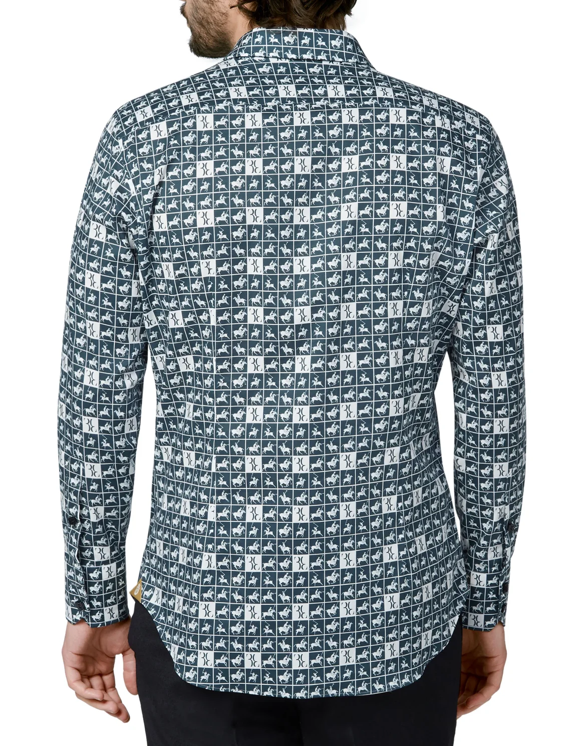 Shirt Silver Cut LS/Milano Horses, цвет: Синий