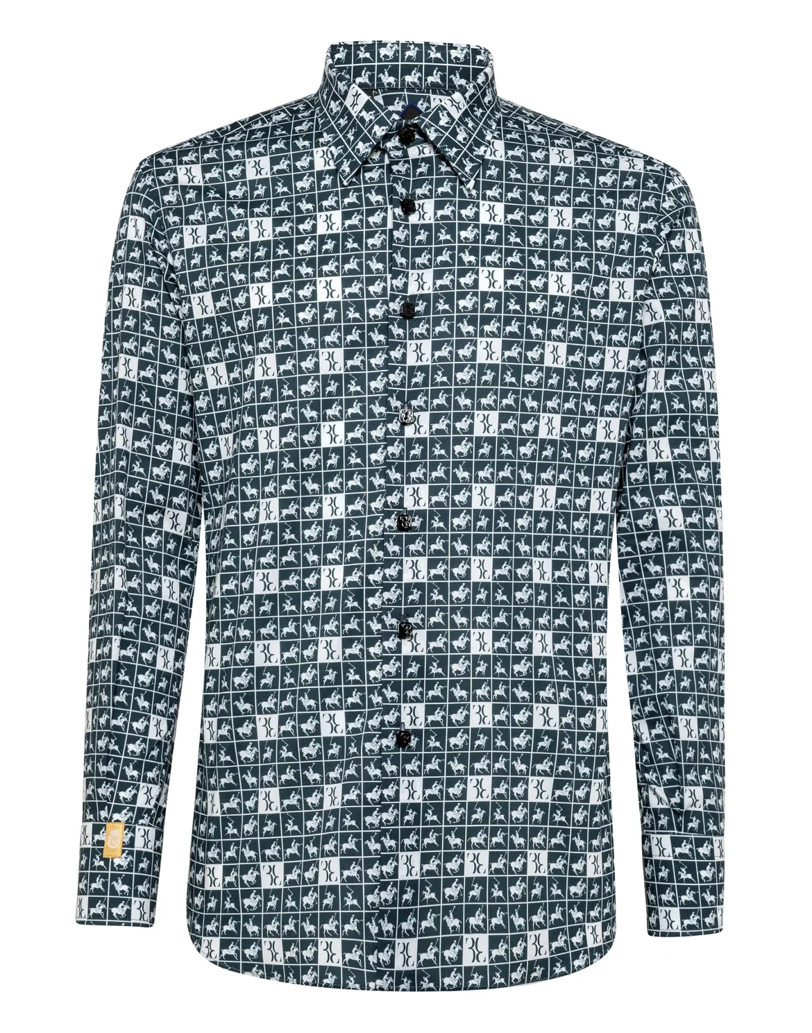 Shirt Silver Cut LS/Milano Horses, цвет: Синий