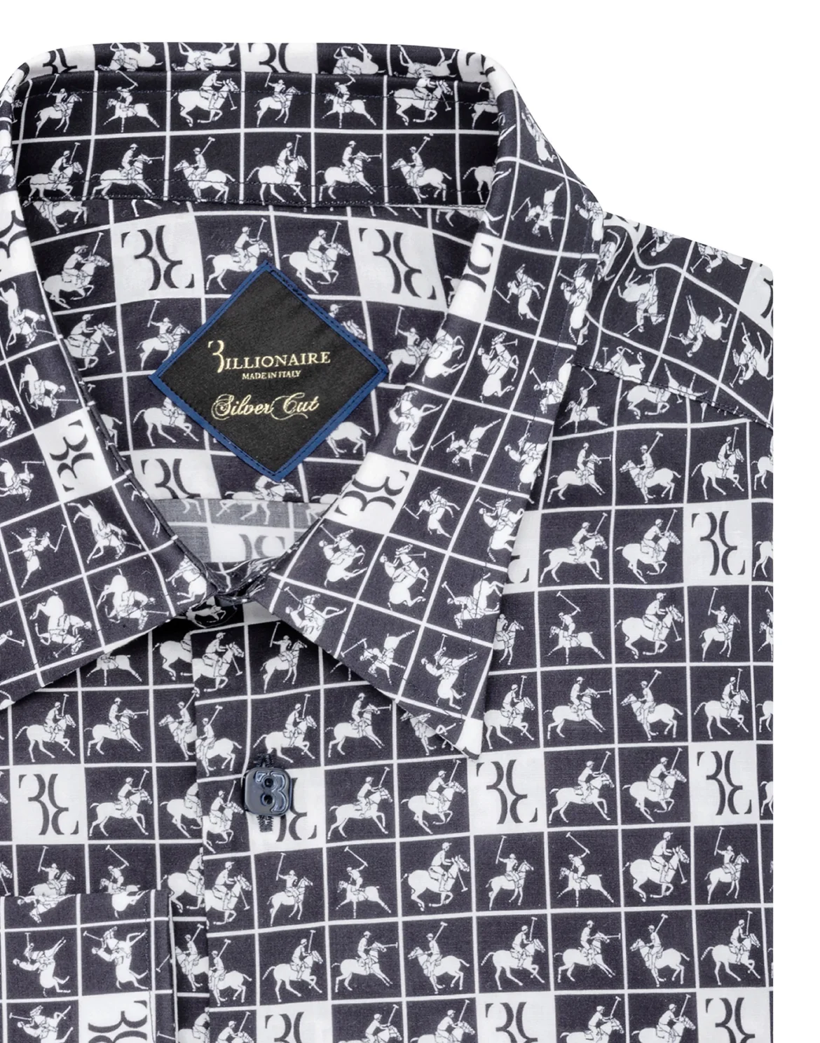 Shirt Silver Cut LS/Milano Horses, цвет: Синий