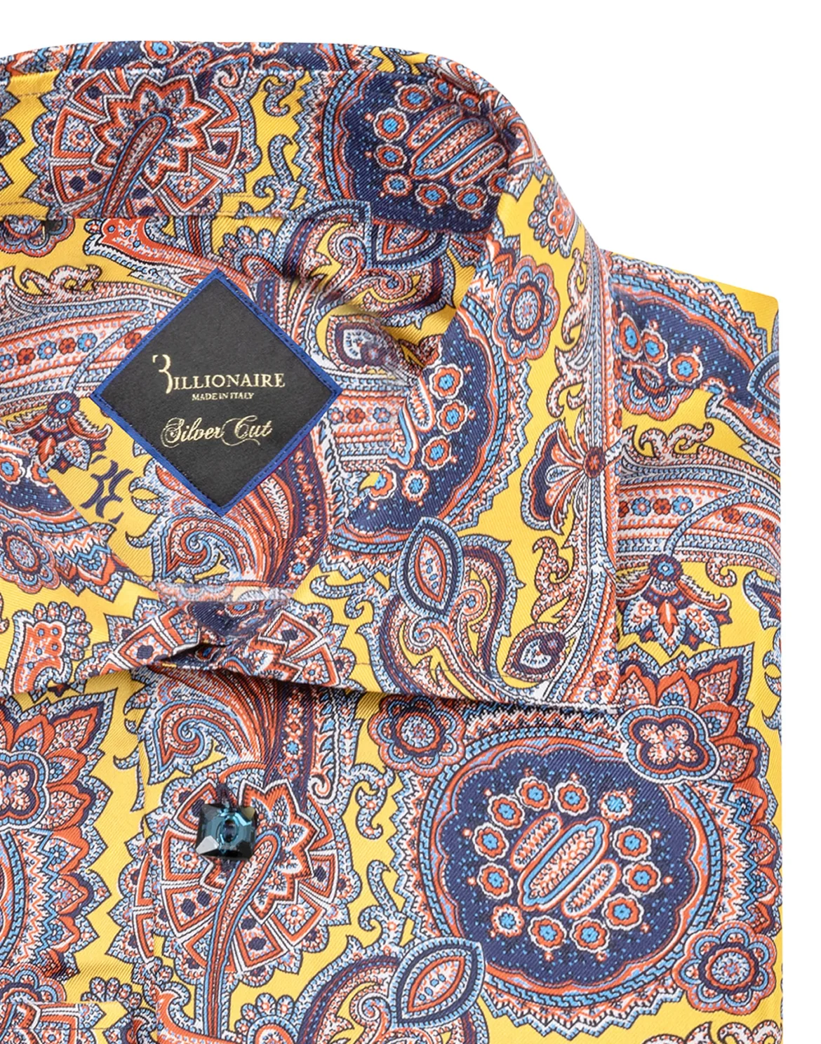 Shirt Gold Cut LS/Flavio Paisley, цвет: Черный