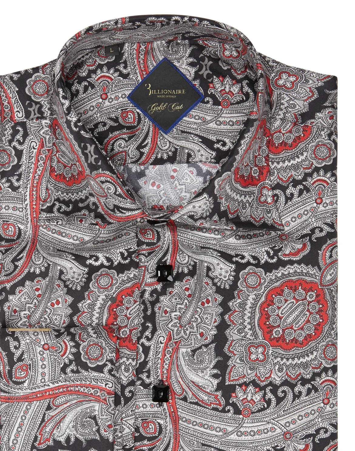 Shirt Gold Cut LS/Flavio Paisley, цвет: Черный