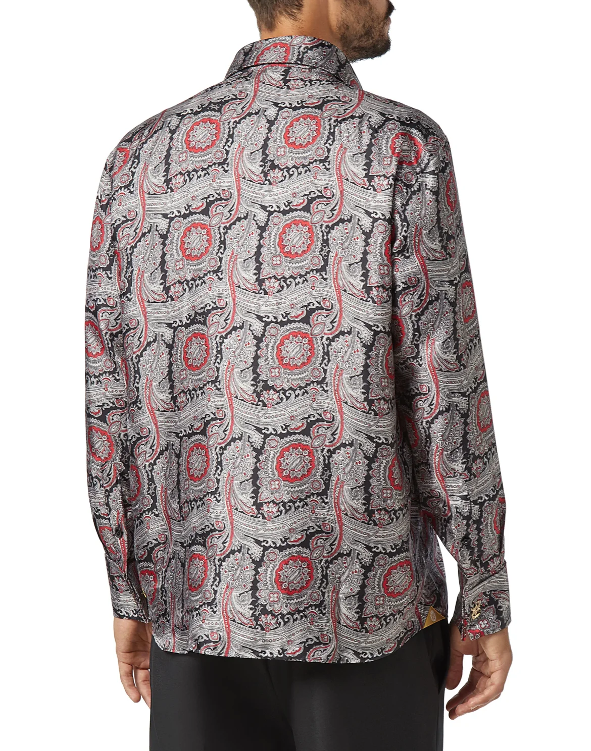 Shirt Gold Cut LS/Flavio Paisley, цвет: Черный