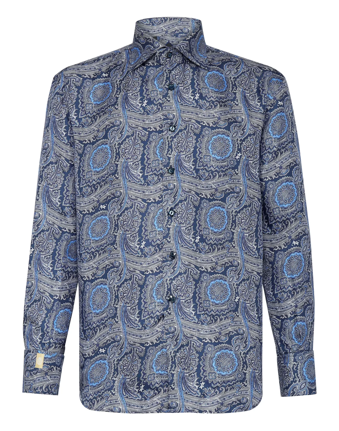 Shirt Gold Cut LS/Flavio Paisley, цвет: Черный