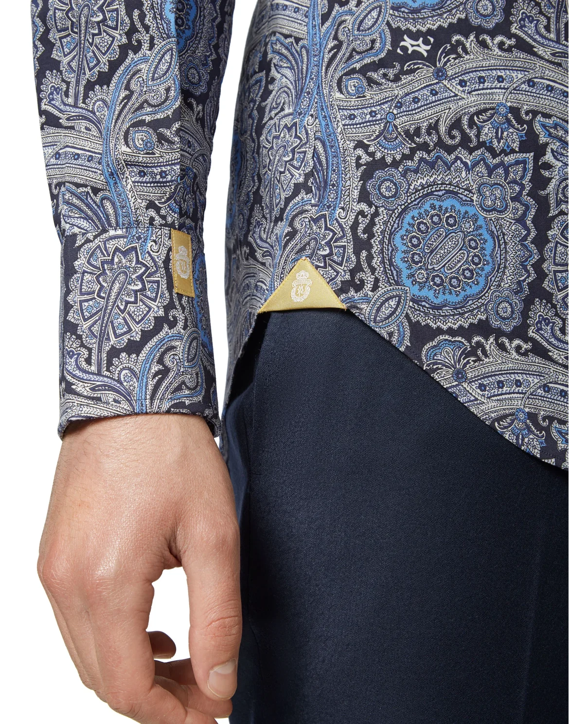 Shirt Silver Cut LS/Milano Paisley, цвет: Черный