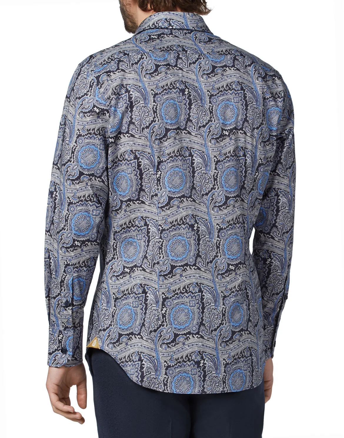 Shirt Silver Cut LS/Milano Paisley, цвет: Черный
