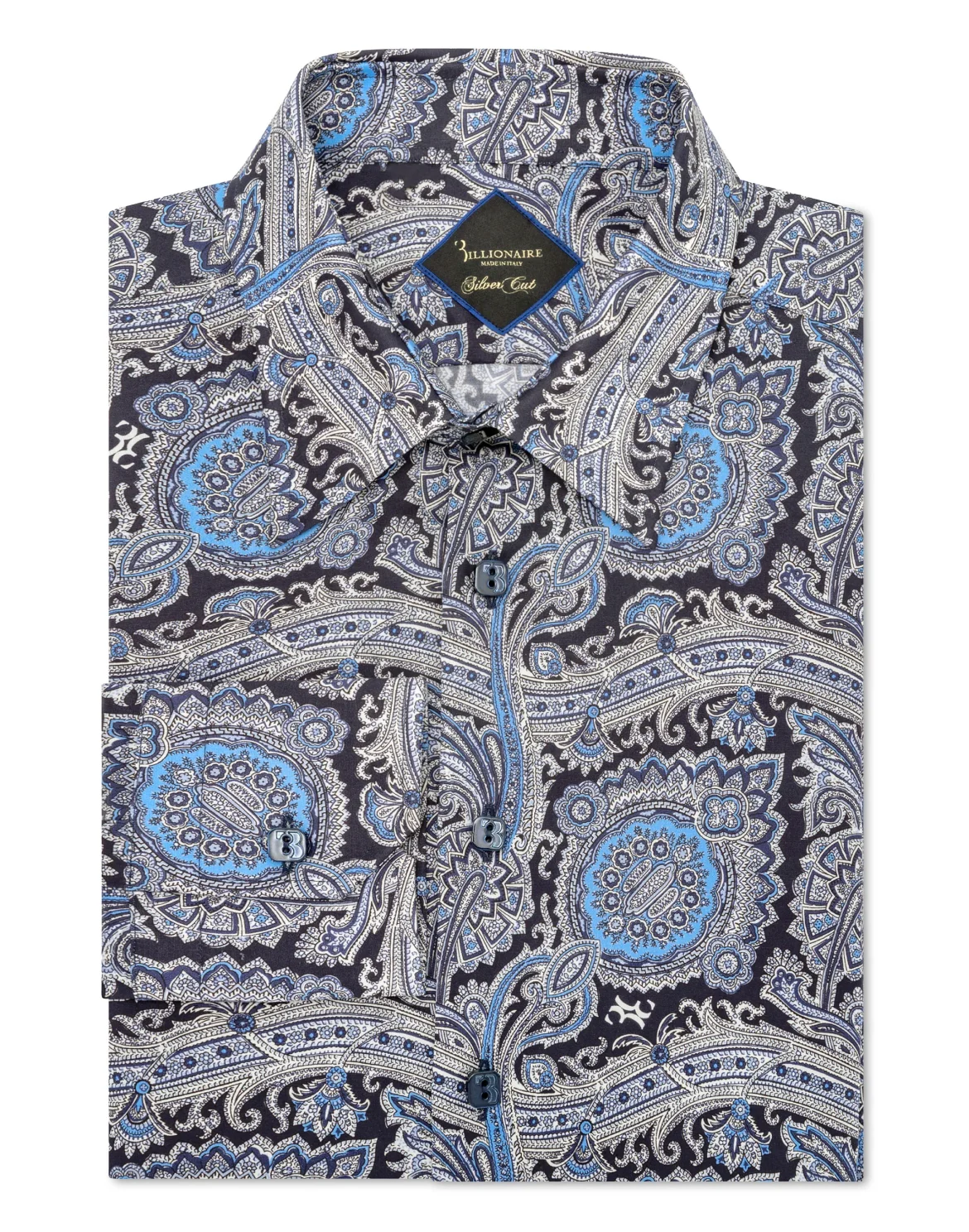 Shirt Silver Cut LS/Milano Paisley, цвет: Черный