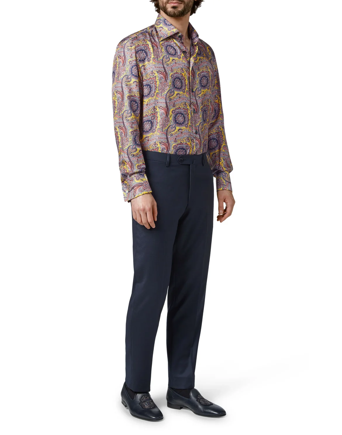 Shirt Gold Cut LS/Milano Paisley, цвет: Черный