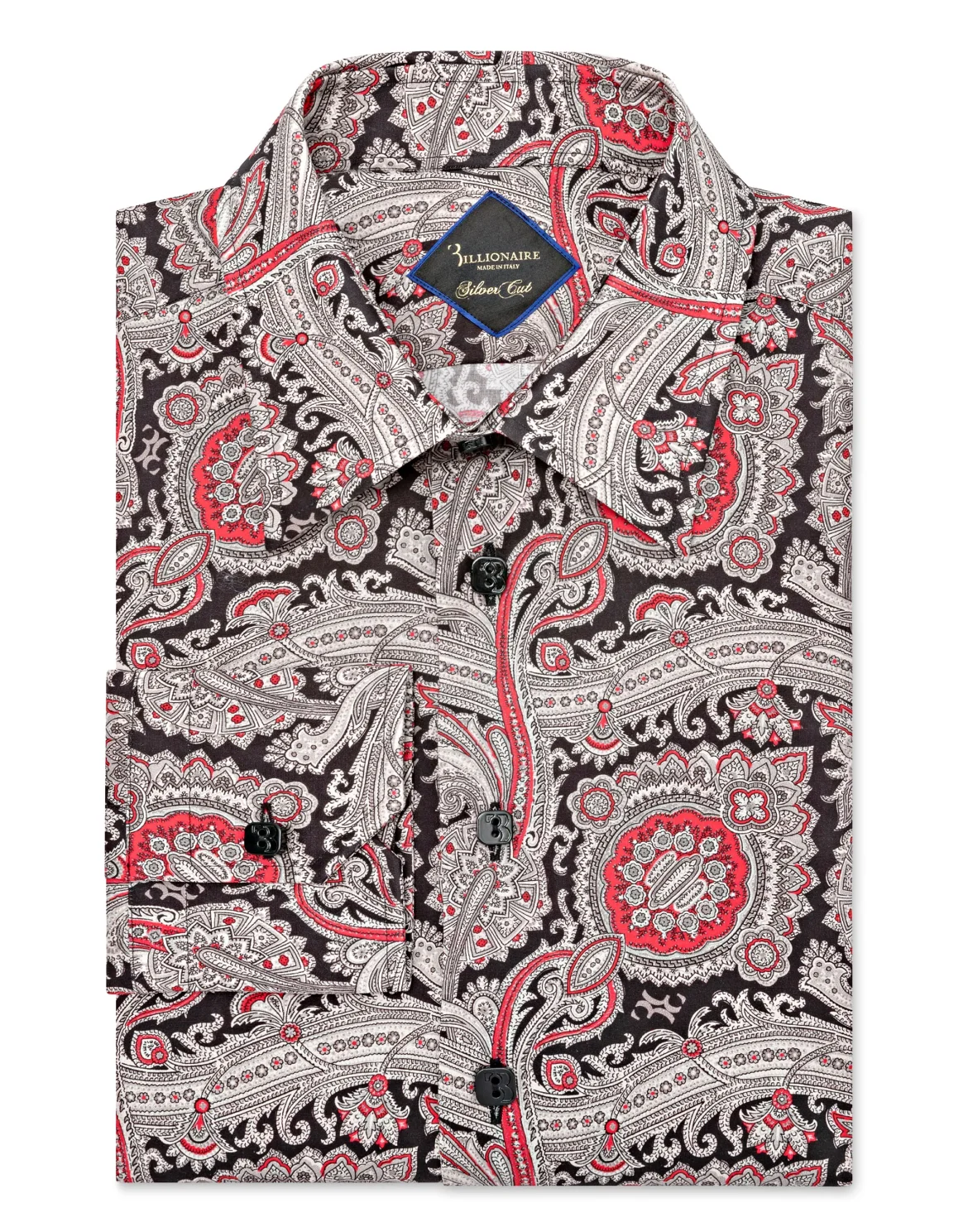 Shirt Gold Cut LS/Milano Paisley, цвет: Черный
