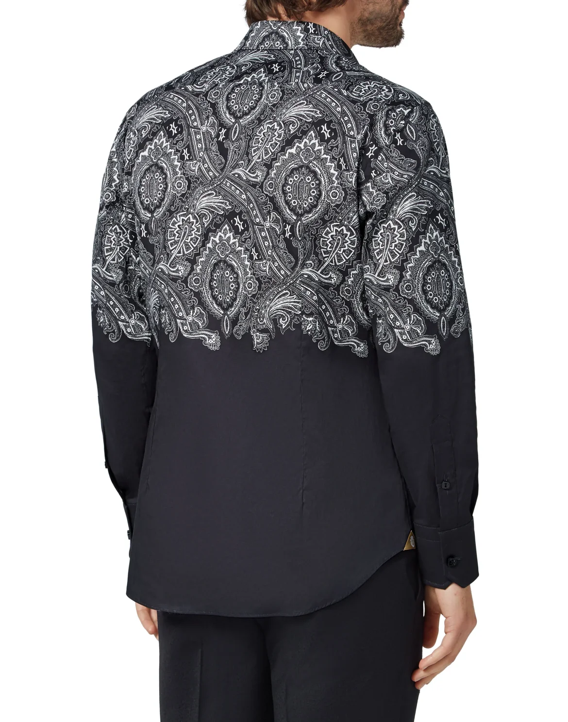 Shirt Silver Cut LS/Milano Paisley, цвет: Черный