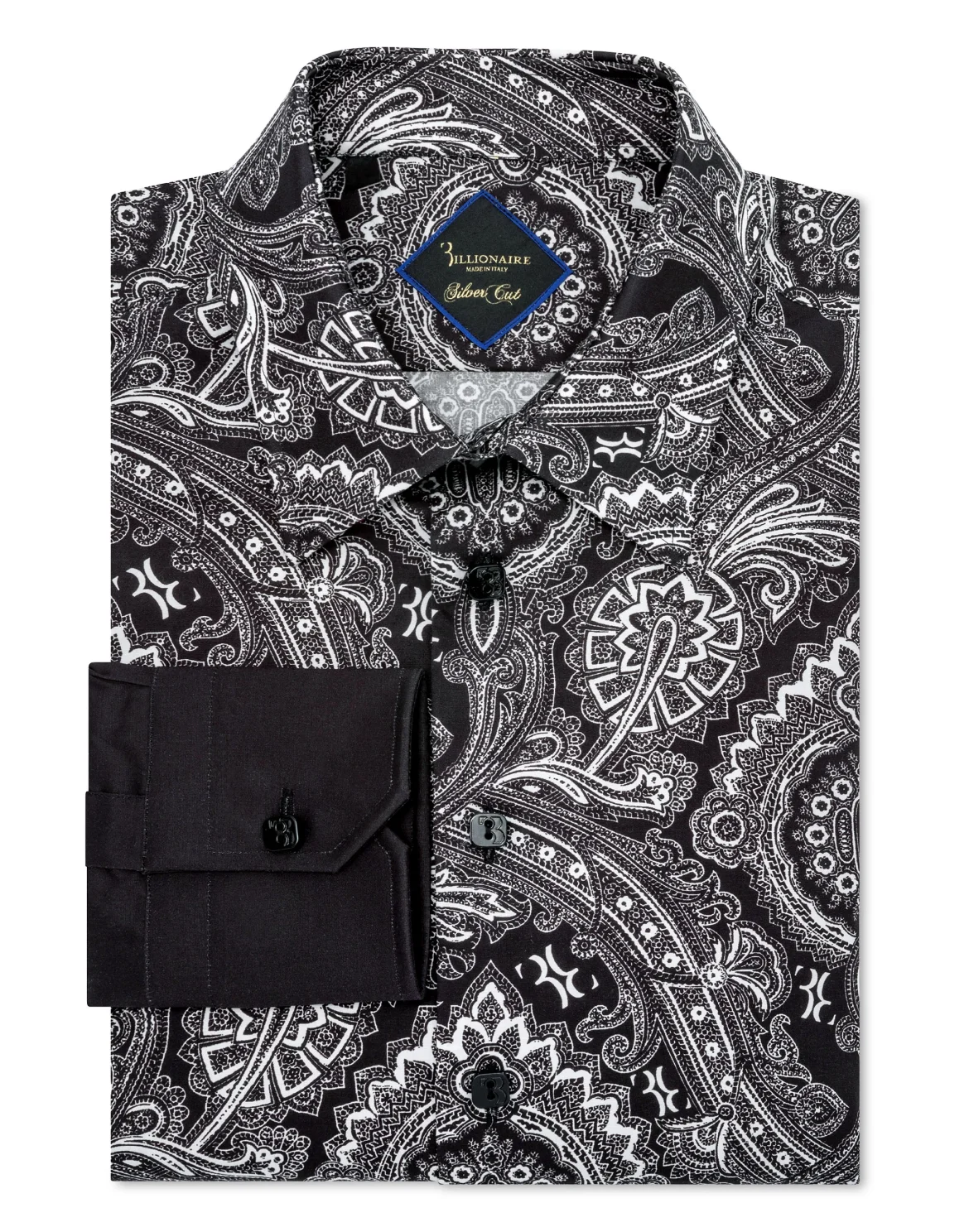 Shirt Silver Cut LS/Milano Paisley, цвет: Черный