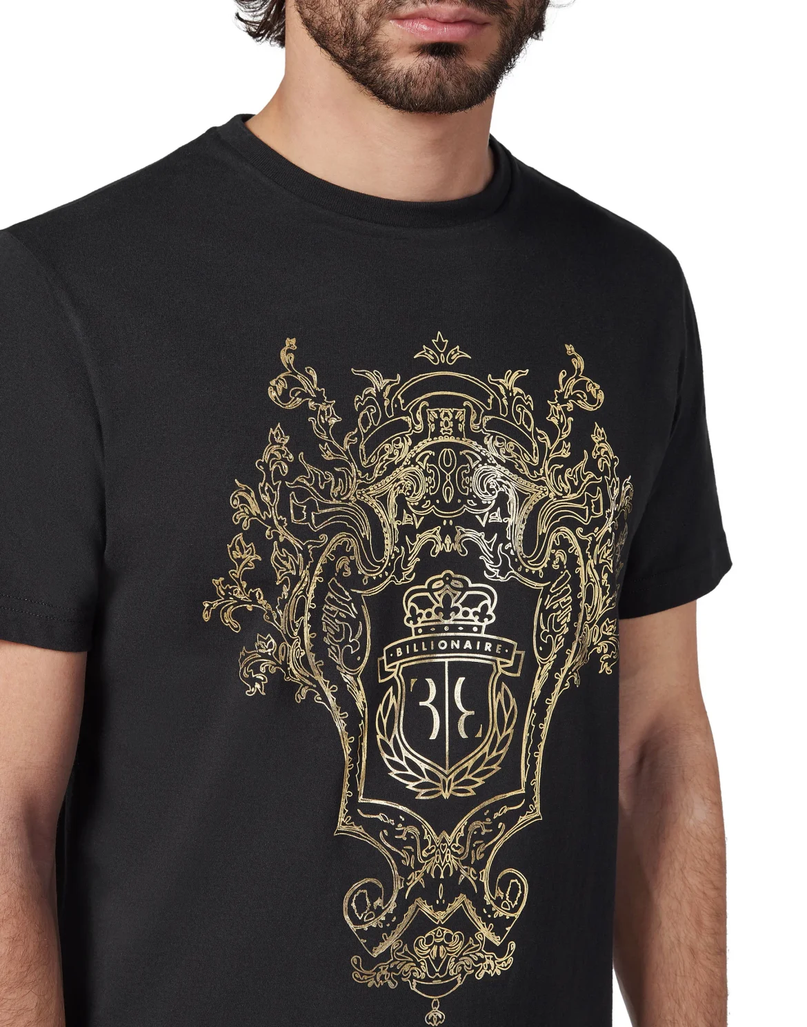 T-shirt Round Neck SS Baroque, цвет: Черный