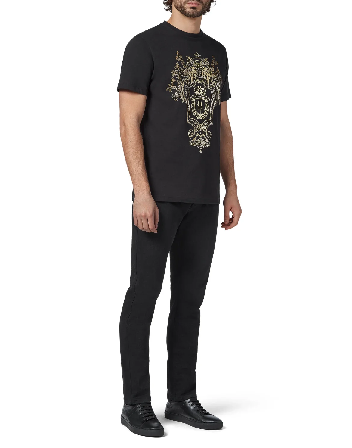 T-shirt Round Neck SS Baroque, цвет: Черный