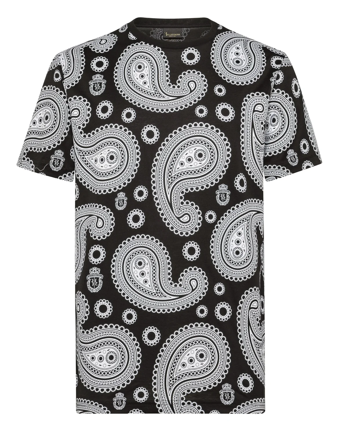 T-shirt Round Neck SS Paisley, цвет: Черный