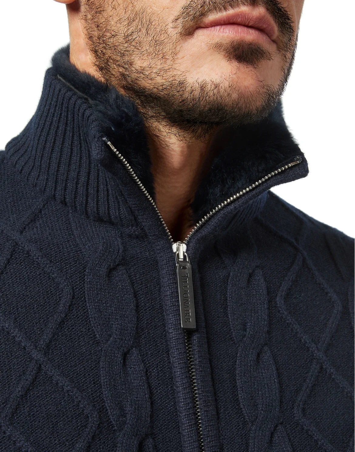 Fur Knit Jacket Luxury, цвет: Синий