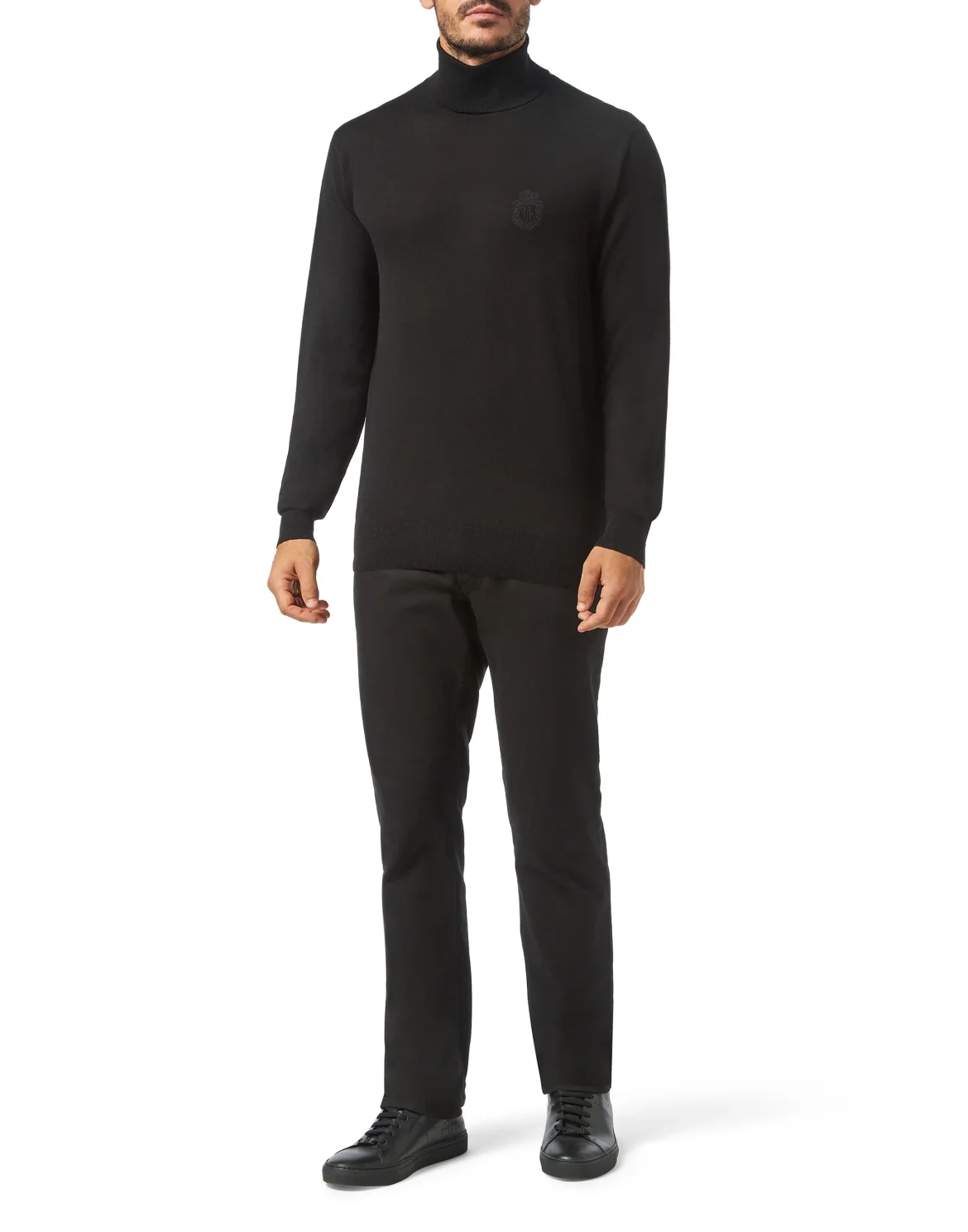 Turtle Neck LS Crest, цвет: Черный