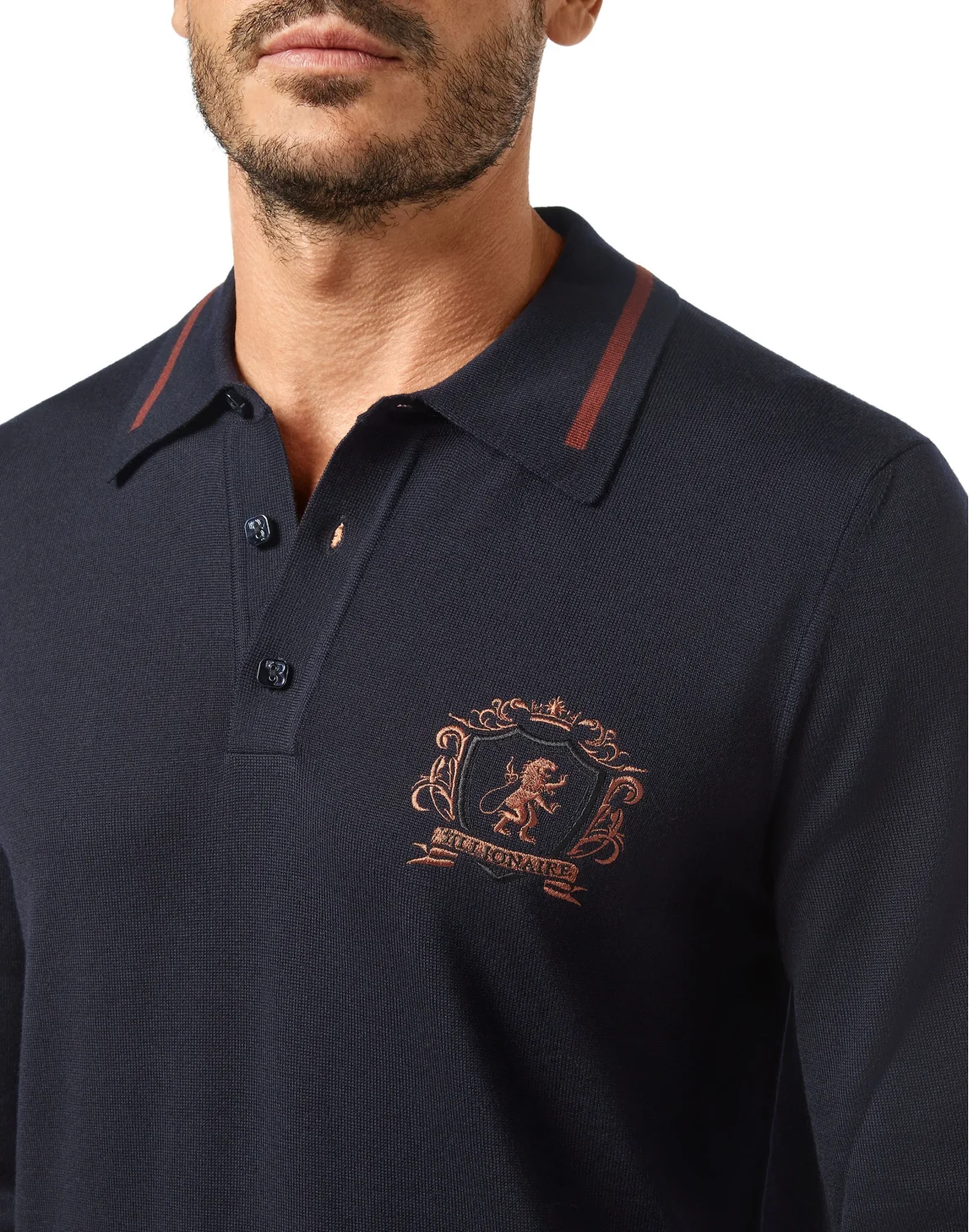 Pullover Polo-Neck LS Lion, цвет: Синий