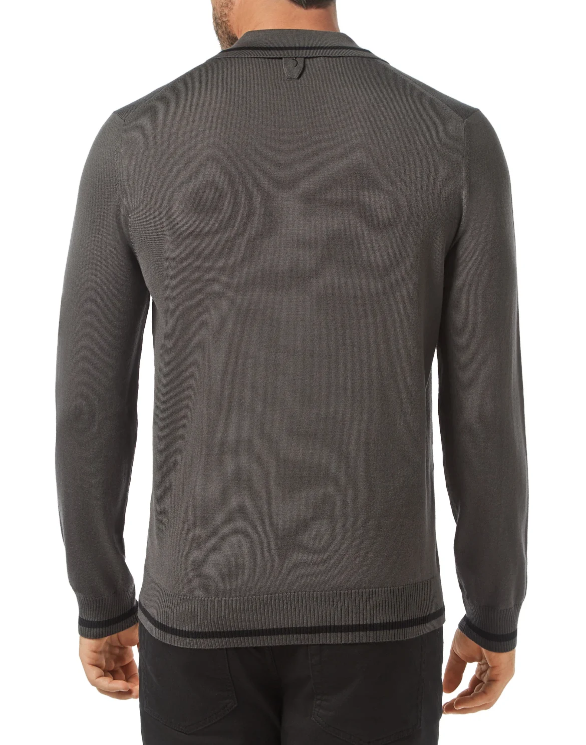 Pullover Polo-Neck LS Lion, цвет: Серый
