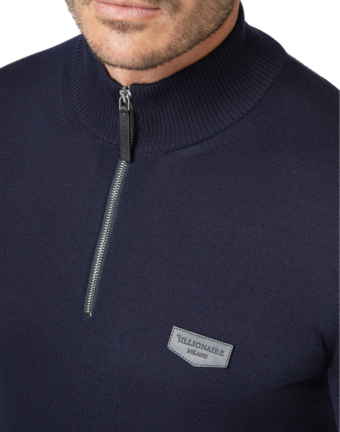 Pullover zip mock Istitutional, цвет: Синий