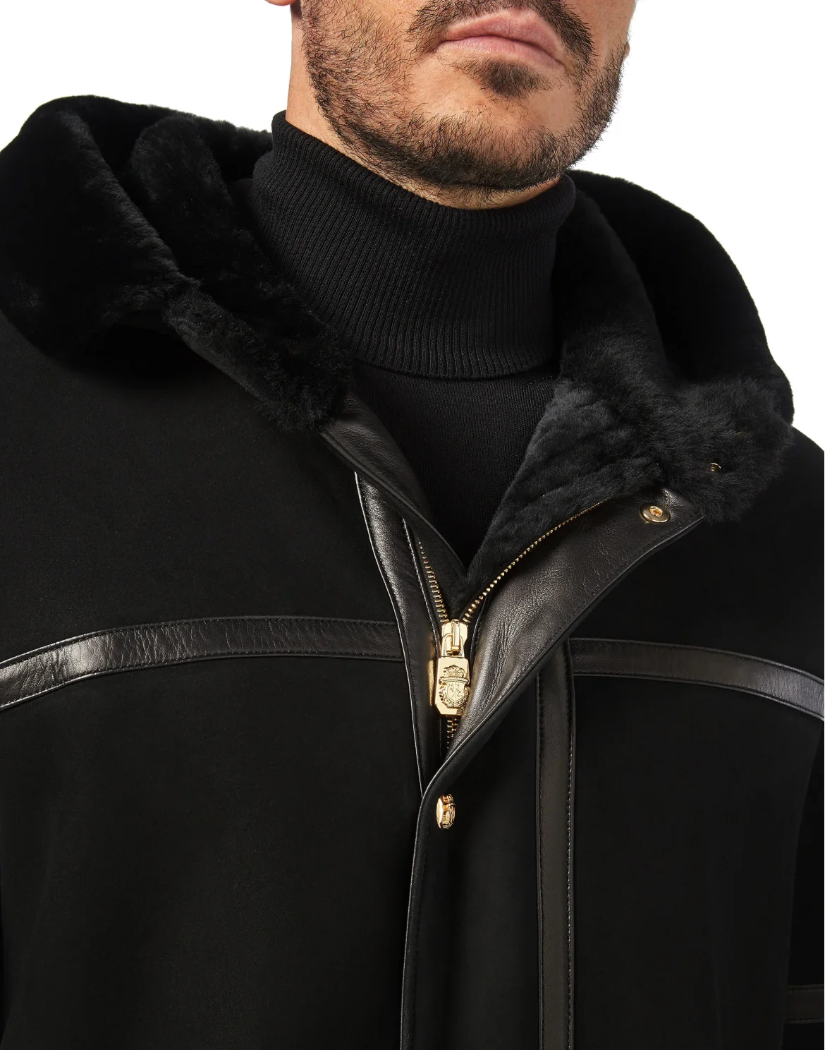 Leather Parka Istitutional, цвет: Черный