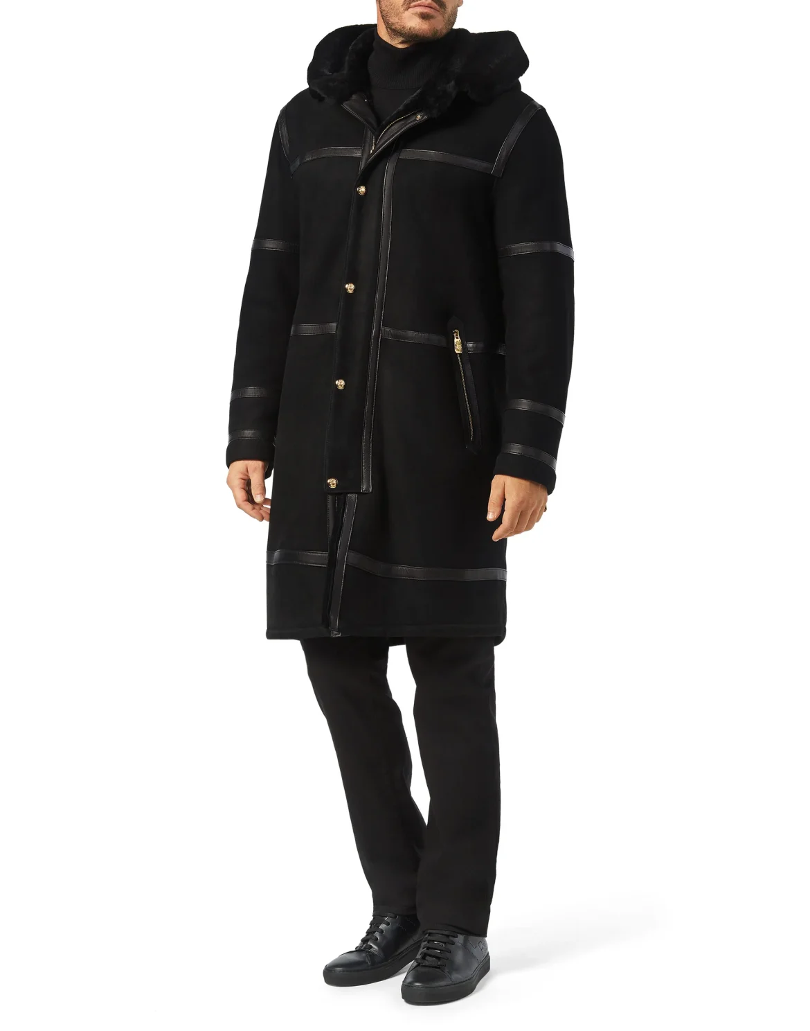 Leather Parka Istitutional, цвет: Черный