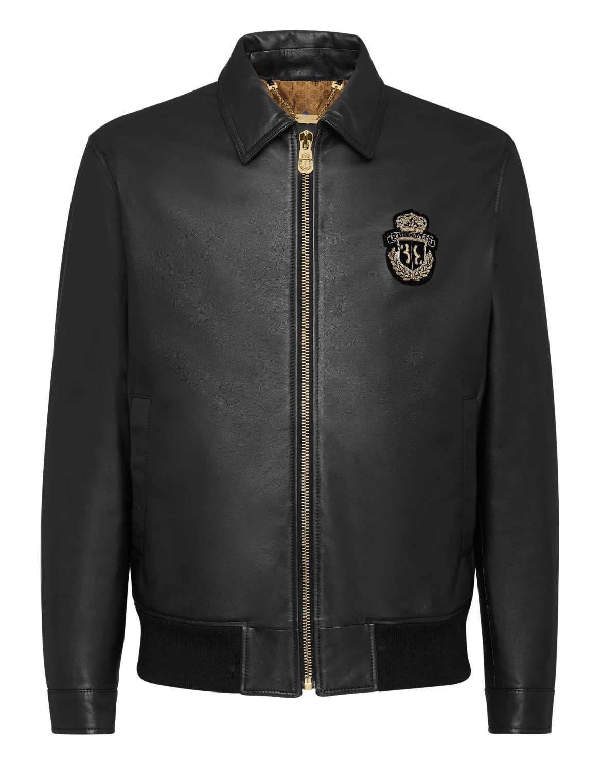 Leather Bomber Crest, цвет: Черный