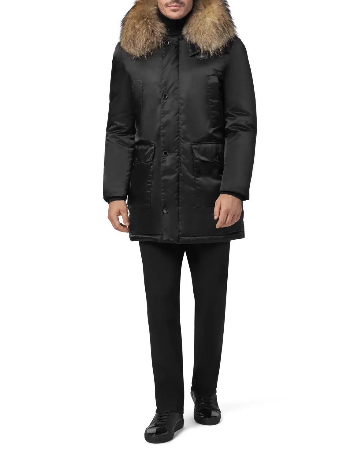 Parka with Fur Luxury, цвет: Черный